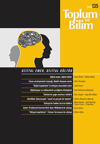 Toplum ve Bilim Sayı 135, 2015