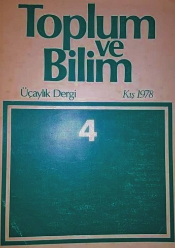 Toplum ve Bilim Sayı 4, 1978