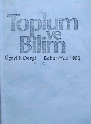 Toplum ve Bilim Sayı 9-10, 1980