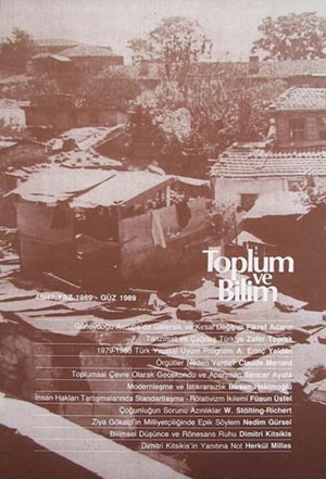 Toplum ve Bilim Sayı 46-47, 1989
