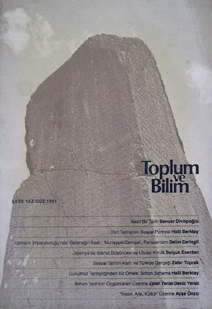 Toplum ve Bilim Sayı 54-55, 1991