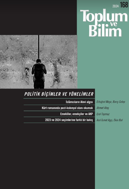 Toplum ve Bilim Sayı 168, 2024
