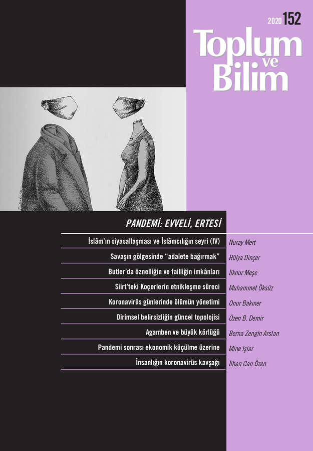 Toplum ve Bilim Sayı 152, 2020