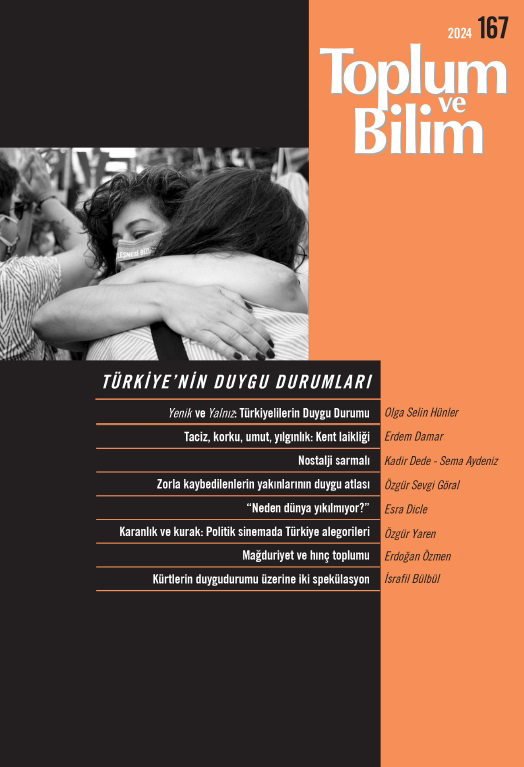 Toplum ve Bilim Sayı 167, 2024